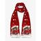 Winterschal mit weihnachtlichem Kätzchen-Print – gemütliches festliches Accessoire mit Weihnachtsmannmütze und Schneeflocken-Design für die Weihnachtszeit