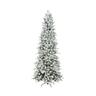 Albero di natale innevato, carson slim, 180CM, bianco, natale, alberi di natale