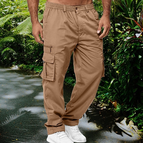 Herren Outdoorhosen Cargohosen Wanderhosen Militär Frühling Herbst Außen Normale Passform Wasserdicht Schnelltrocknend Atmungsaktiv Hosen Schwarz Armeegrün Jagd Klettern Camping / Wandern Image