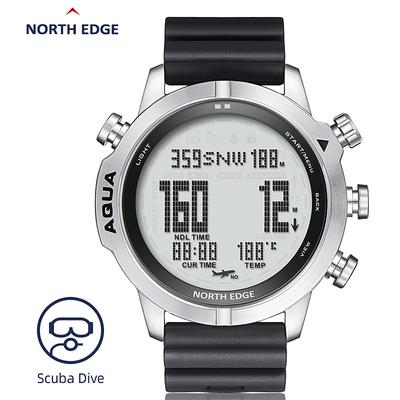 NORTH EDGE Men's Professional Diving Computer Watch Free/Scuba Diving 50M Dive Watches Altimeter Barometer Compass Digital Clock