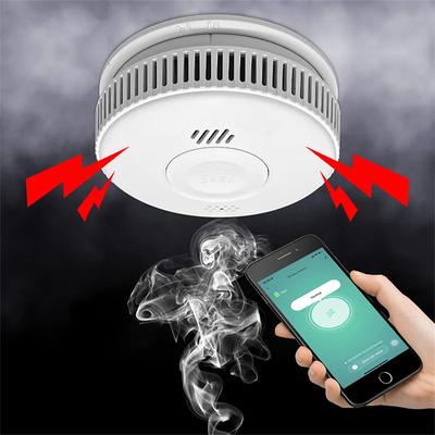 Wireless Smoke Detector Smoke Alarm Photoelectric Sensor Fire Alarm Detector Advanced Smoke Alarm WiFi APP