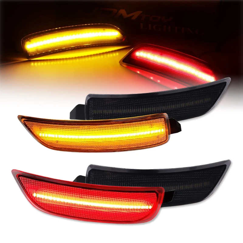 Gruppo luci di ingombro laterali a LED lente affumicata per Mazda 2016-2023 Miata ND anteriore ambra e posteriore parafango rosso lampada di ingombro laterale