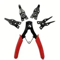 Pinze per anelli elastici 4 in 1 Set Pinze per anelli elastici Multi crimpatura Pinza rimovibile Testa di fissaggio Pinze per anelli elastici Utensili manuali Multifunzionali