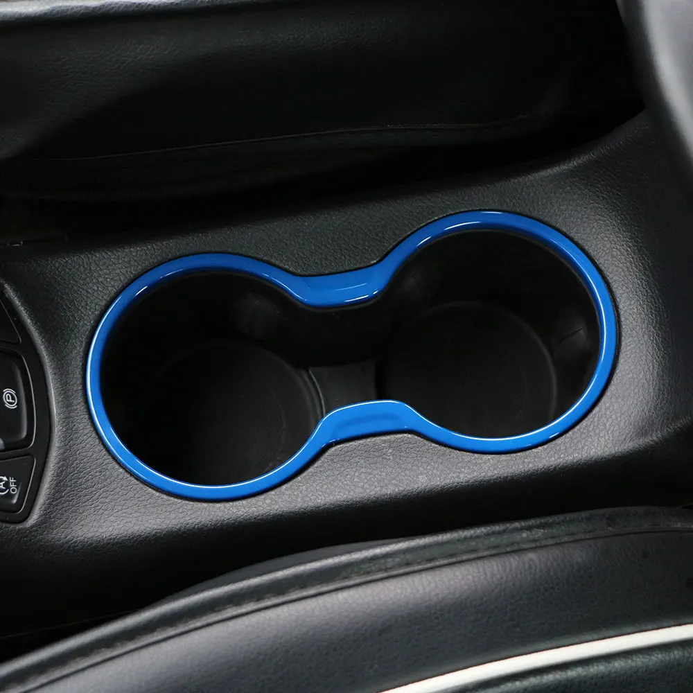 Auto Chrom Vorne Wasser Tasse Halter Panel Abdeckung Trim Innere Dekoration Aufkleber für Jeep Neue Kompass 2017-2020 Zubehör Image