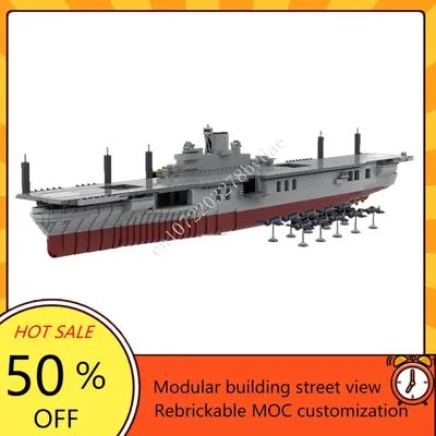 12512PCS MOC USS Intrepid CV-11 Baustein Kriegsschiff Modell Technische Ziegel Set DIY Montage Kreative Kinder Puzzle Spielzeug Weihnachten geschenk Image