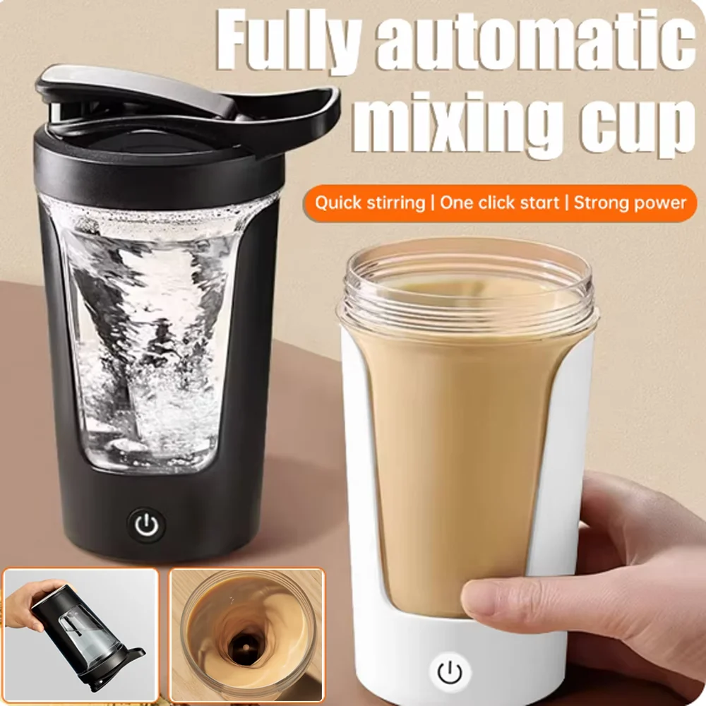 Elektrische Rührbecher Tragbare Protein Pulver Shaker Flasche Automatische Rühren Becher Kaffee Milch Tasse Für Reise Home Office Sport Image