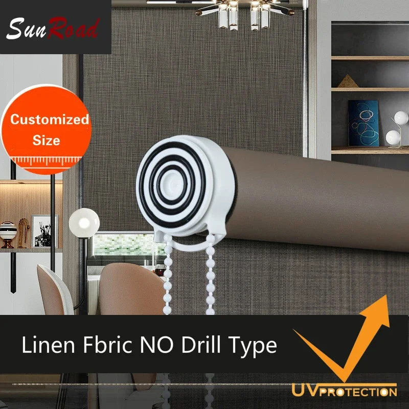 Maßgeschneiderte Sunroad-Rollos ohne Schraube, Anti-UV-Gewebe, keine Schraube, 100 % Verdunkelung, einfache Installation, individuelle Gestaltung von Rollos Image