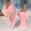 Winter Neue Designer Marke Luxus Frauen Hohe Schuhe Charakteristische Echte Kaninchen Haar Warme Warme Größe 43, Frauen Schuhe Pelz Schnee Stiefel