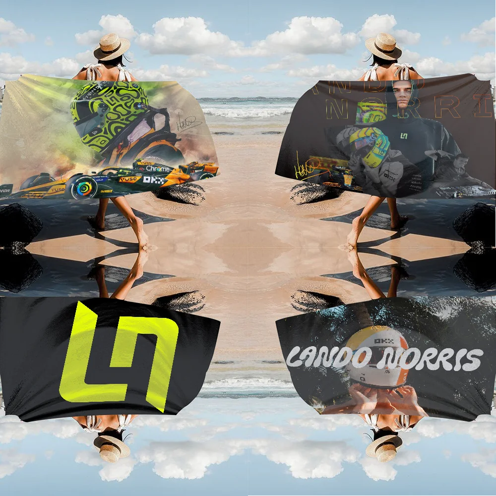 Racer l-lando n-Norris 4 Handtuch Badet uch Muster schnell trocknende und saugfähige Strand tuch im Grunde nie verblassen reine Baumwolle Image