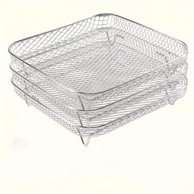 TEMU 3- Set, 20.5cm Air / , 304 Steel Dehydrator Stand, Kitchen Accessories For Air Fryers, To & -, Compatible , Vortex, Air Fryers