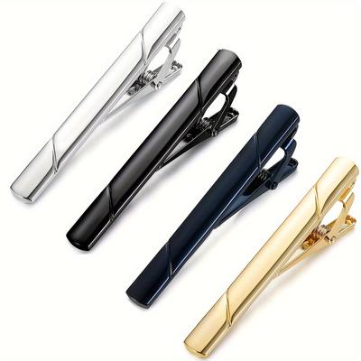 TEMU Tie Clip Set For Men | Golden/silvery/black/navy Blue Formal Business Tie Clips | For Fathers, , , And .