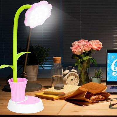 Qiedie - Kinder-Schreibtischlampe, LED-Schreibtischlampe, Touch-Sensor, dimmbare Nachttischlampe, Image