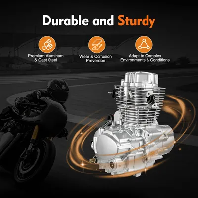 200CC 250CC 4-Stroke Vertical Motorcycle ATV Engine CG250 With 5-Speed Manual Transmission Intake