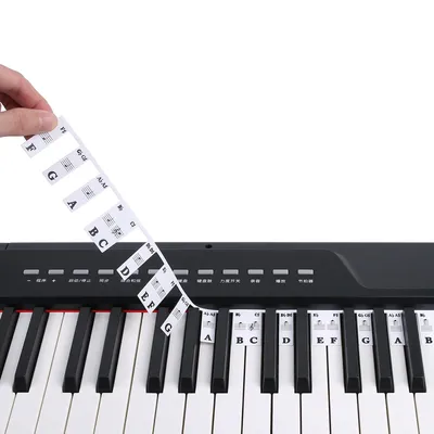 Piano Keyboard Note Labels 61 and 88 Keys Freely Pasted Markers Silicone Strip Beginner's Piano