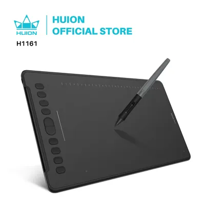 HUION H1161 Digital Tablet Graphics Drawing Tablet Battery-free Pen Stylus with Tilt Function