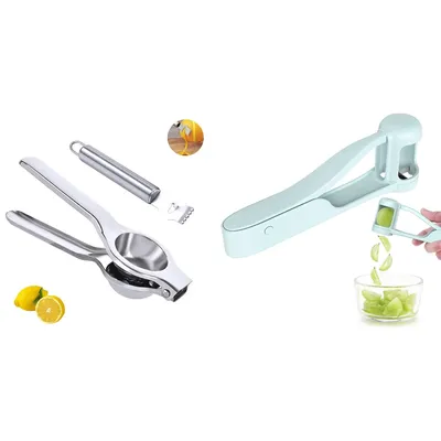 Lemon Squeezer, Lemon Zester & Grape Cutter,Strawberry Slicer, Juicer Manual, Lemon Juicer Squeezer,