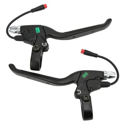 Electric Scooter Brake Handle 2pin Waterproof Connector Brake Lever Anti Slip Aluminum Alloy for 10