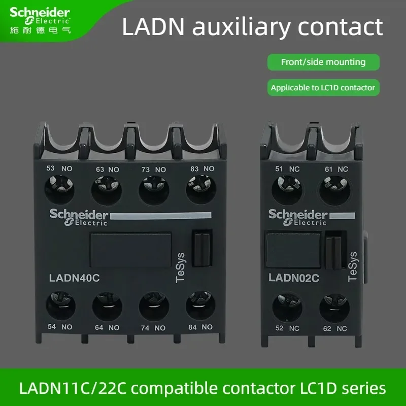Schneider Electric LADN Hilfskontakt LADN11C22C Vorderseiten-Installationssatz Kontakte LAD8N11 Passend für LC1D-Schütz Image