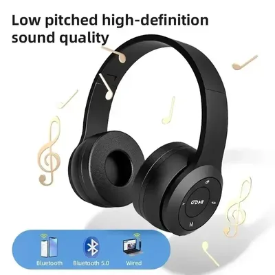 Stereo-Headset 5,0 Bluetooth-Headset Gamer Kopfhörer Gaming-Ohrhörer mit Mikrofon für Pubg PS4 CSGO Image