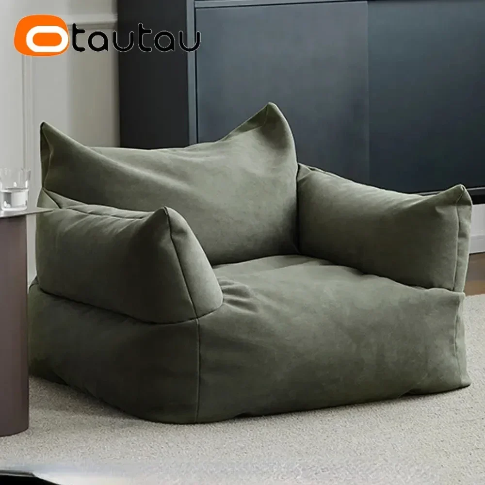 Otautau gefüllte wasserdichte Wildleder Einzels ofa Sitzsack mit Füller Outdoor Garten rahmenlose Couch für Sitz Hocker Sessel sf051