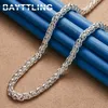 Hip Hop 925 Sterling Silber 18 Zoll 8 MM Feine Geflochtene Kette Halskette Männer Frauen Mode Party