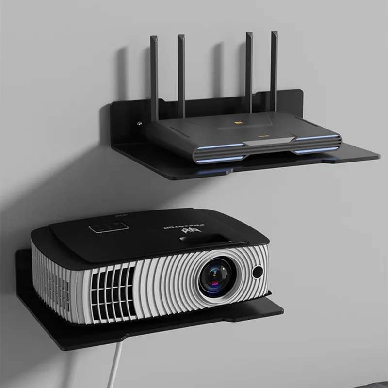 Carbon Stahl TV Set Top Box Lagerung Rack Fernbedienung Router Kleine Zubehör Wand Hängen Rack Hause Wohnzimmer Organizer
