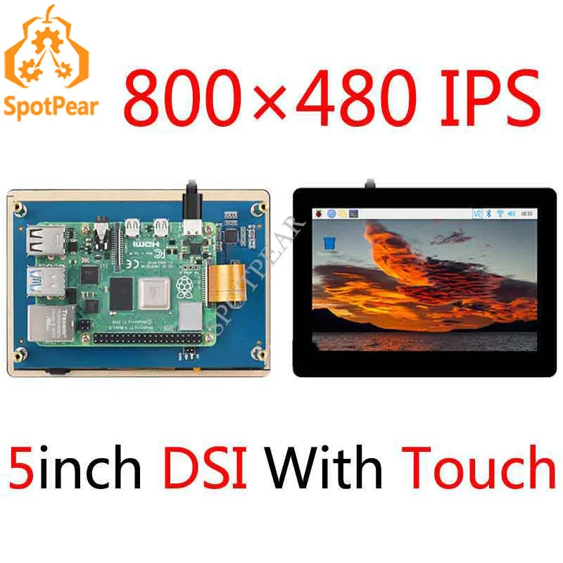 Raspberry Pi 5 zoll DSI LCD Modul 5 zoll Display kapazitiven touchscreen IPS 800 × 480 Image