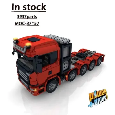 MOC-37157CustomRC10x4 6 slt LKW/roter LKW montiert Nähte Gebäude blockmodel3937parts Kinder Image