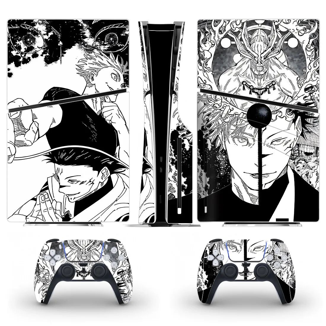 Anime Jujutsu Kaisen PS5 Slim Disc Skin Aufkleber Aufkleber Cover für Konsole und Controller PS5 Slim Disk Skin Aufkleber Vinyl Image