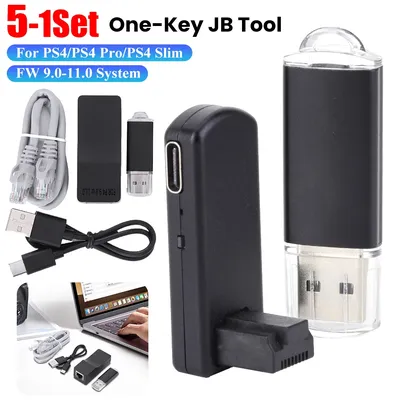 Ein-Schlüssel-JB-Tool-Mod-Set-Modifikation skit mit Typ-C-Kabel USB-Adapter USB-Dongle für ps4/ps4 Image