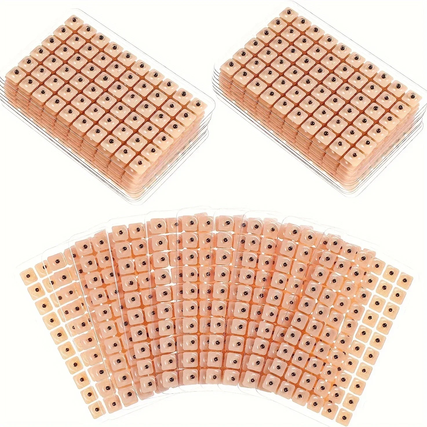 600/1200PCS Entspannung Ohr Aufkleber Therapie Nadel Patch Ohr Akupunktur Nadel Ohr Massage Pflege Auriculotherapie Vaccaria Samen Image