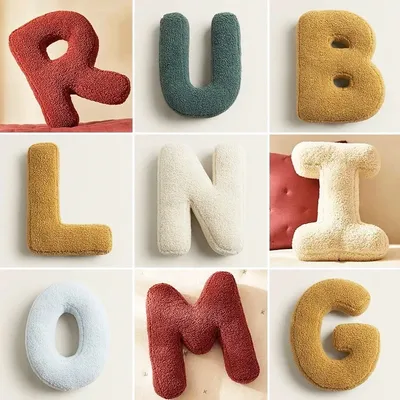 Ins Nordic Englisch Buchstaben Kissen Sofa Kissen Bett Kissen Requisiten Kinder Spielzeug Lehre Image