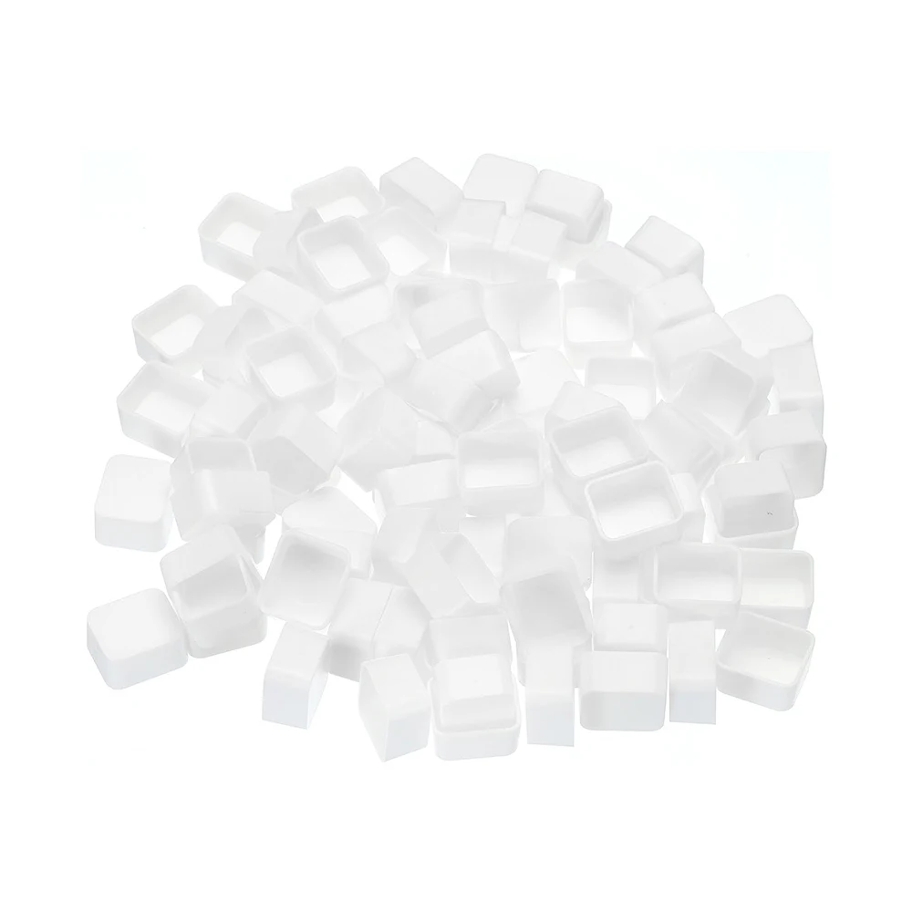 2 ml weiße Aquarell-Halbpfannen, 50 Stück, leere 1/2 Pfannen, Kunststoff-Aquarelldosen für Aquarellöle, Acrylmalerei, Reisetose Image