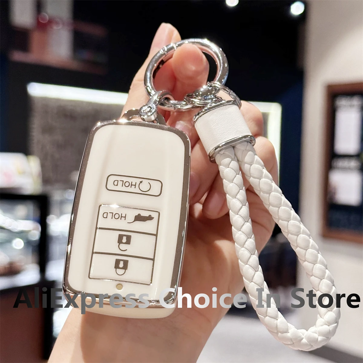 Premium Schlüssel anhänger Abdeckung mit Lanyard Schlüssel bund für Honda Acura CDX RTX Rlx Nsx Tlx TLX-L Autozubehör Image