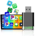 Adattatore 2 in 1 2024 Mini Wired a Wireless CarPlay Android Auto per stereo per auto OEM con dongle USB Plug and Play Bluetooth WiFi
