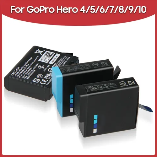 Batteria di ricambio per GoPro Hero 10 9 8 7 6 5 4 Hero 9 10 Hero8 Hero7 Hero6 Hero5 Hero4 batteria ricaricabile