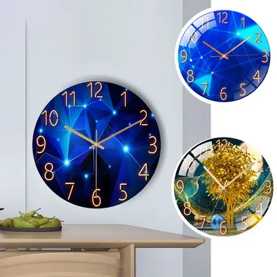 Creative European Style Wall Clocks Living Room Free Perforated Clock Household Silent Bedroom Quartz Clock Digital Modern Clock