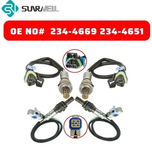 Capteur d'oxygène en amont et en aval, 234-4669 234-4651 pour Cadgrad Escalade Chevrolet Suburban GMC Sierra Yukon Hummer H2 6.0L