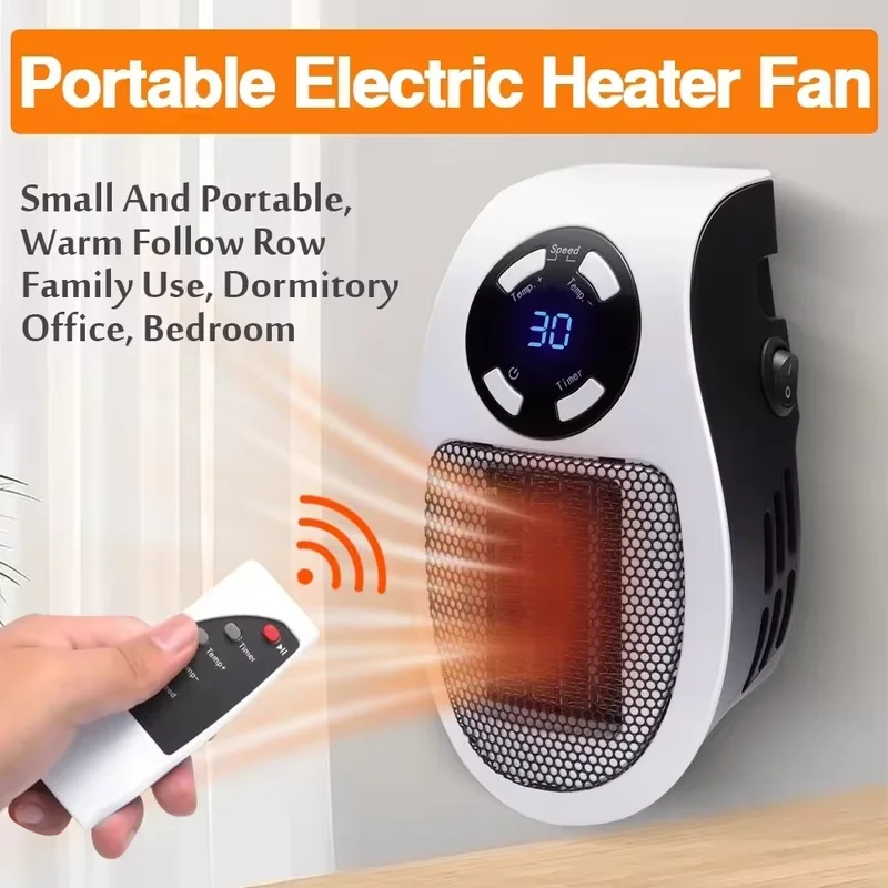 Chauffage électrique portable Plug-in Wall, Chauffage de pièce, Appareil ménager, Poêle de chauffage, Mini religions, Machine à main à distance