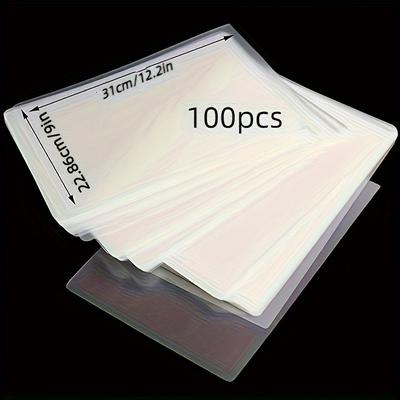 TEMU Sheets Clear Heat Laminated Plastic Paper Laminate, 9 X 12.2 Inches