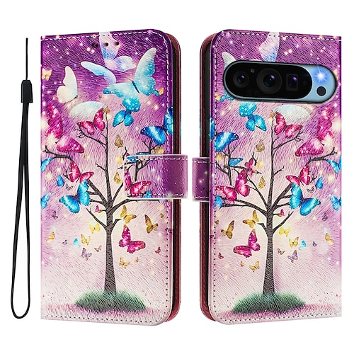 Handy Hülle Handyhüllen Für Google Pixel 9 Pro Pixel 9 Pro XL Pixel 8 Pro Pixel 8 Pixel 9 Pixel 7 Pixel 7 Pro Pixel 6 Pixel 6 Pro Brieftasche Kartenetui mit Halterung Magnetisch Ganzkörperschutz Retro