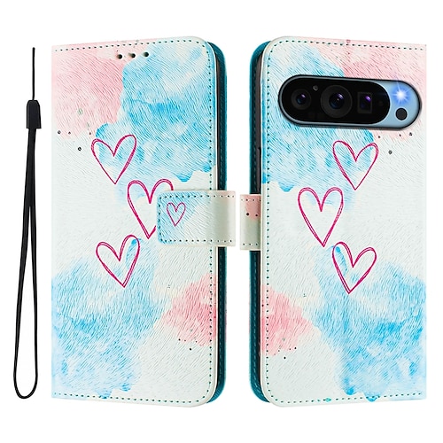 Handy Hülle Handyhüllen Für Google Pixel 9 Pro Pixel 9 Pro XL Pixel 8 Pro Pixel 8 Pixel 9 Pixel 7 Pixel 7 Pro Pixel 6 Pixel 6 Pro Brieftasche Kartenetui mit Halterung Magnetisch Ganzkörperschutz Retro