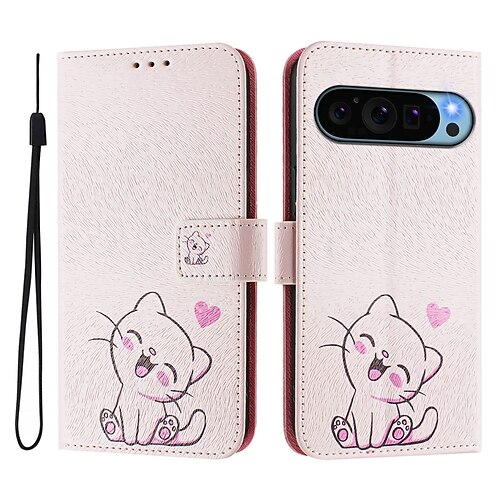 Handy Hülle Handyhüllen Für Google Pixel 9 Pro Pixel 9 Pro XL Pixel 8 Pro Pixel 8 Pixel 9 Pixel 7 Pixel 7 Pro Pixel 6 Pixel 6 Pro Brieftasche Kartenetui mit Halterung Magnetisch Ganzkörperschutz Retro Image