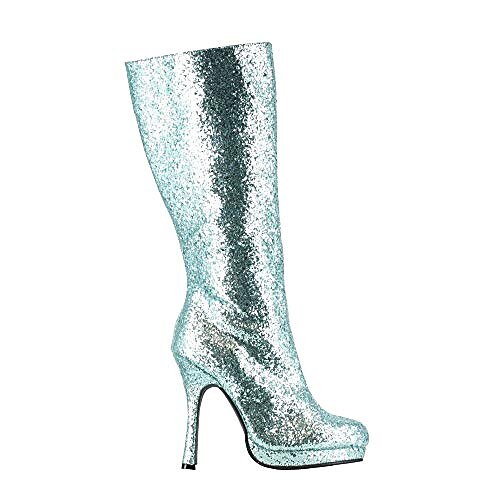 Metallisch Glitzern 1980er Schuhe Kniehohe Stiefel Stöckelschuh Pailletten Kostüm Damen Karnevalskostüm Karneval Party Club Pride Parade Erwachsene Schuhe Image