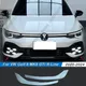Per VW Golf 8 MK8 GTI R-Line 2020-2024 Auto Nero Brillante Paraurti Anteriore Laterale Splitter Spoiler Trim Fendinebbia Canard Body Kits Trim