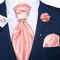 Ascot cravate pour hommes soie solide rose cravate cravate anneau broche ensemble pour fête de mariage homme costume accessoires mâle écharpe cadeau