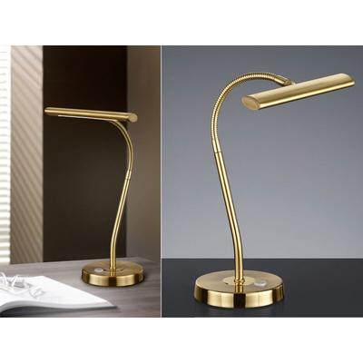 Defibrico - Flexible led Schreibtischleuchte curtis Messing matt, 4-Stufen Dimmer Image