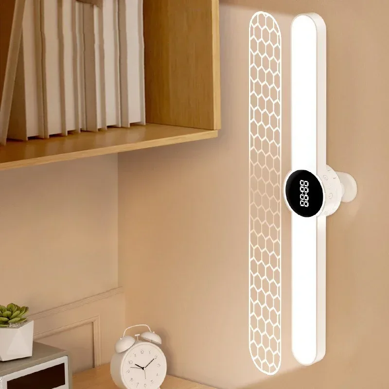 LED Schreibtisch lampe USB hängen magnetische stufenlose Dimm uhr Tisch lampe aufladen Schrank Schrank Kleider schrank Schlafzimmer Schreibtisch Nachtlicht