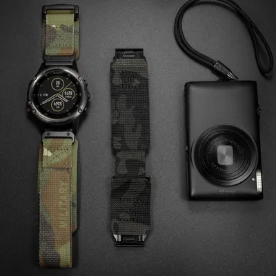 Compatible With Garmin, Watch Band, Camouflage Super Rugged Nylon Sports Strap With Woven Loop Design, For fēnix/Forerunner/Vivo