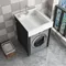 Small unit laundry cabinet combination, integrated basin combination, drum washing machine,